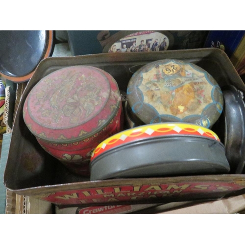 148 - A QUANTITY OF VINTAGE AND COLLECTABLE TINS