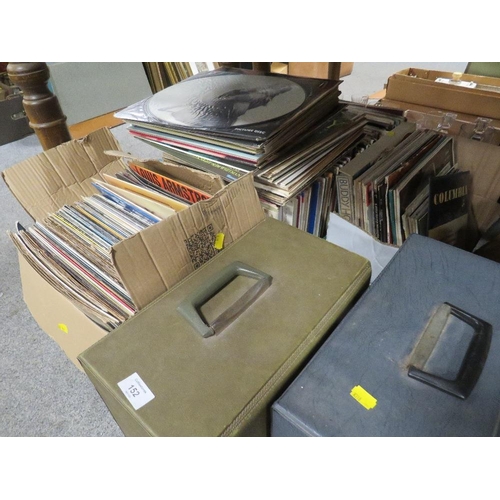 152 - A LARGE RECORD COLLECTION OF LP RECORDS , PICTURE DISKS ETC RANGING FROM PERRY COMO TO MADONNA