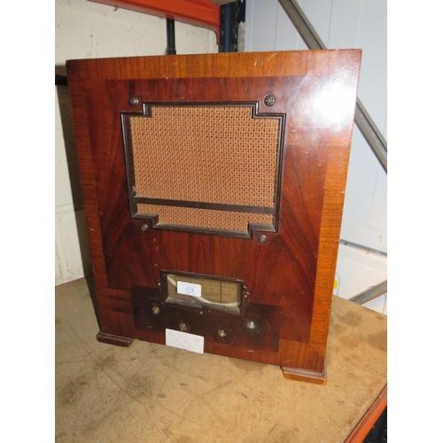 604 - SEVEN LARGE WOODEN CASED VALVE RADIOS - A/F