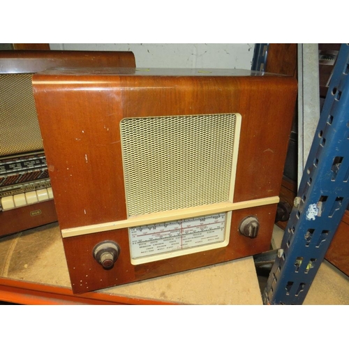 605 - FIVE ASSORTED WOODEN CASED VALVE RADIOS - A/F