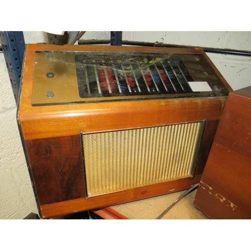 605 - FIVE ASSORTED WOODEN CASED VALVE RADIOS - A/F