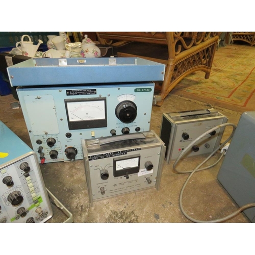 613 - A J-1A ADVANCE SIGNAL GENERATOR CROTECH OSCILLOSCOPE, HATFILED MEASURING SET AND TWO PYE TESTING MET... 