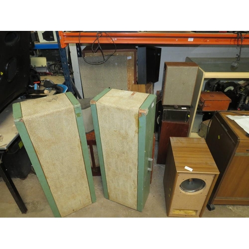 616 - A LARGE SELECTION OF AUDIO RADIO AND COMMERCIAL BOXED SPEAKERS