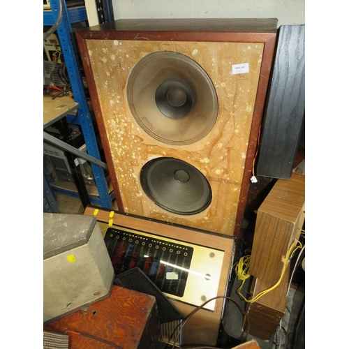 616 - A LARGE SELECTION OF AUDIO RADIO AND COMMERCIAL BOXED SPEAKERS