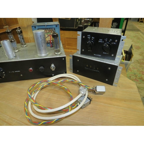 638 - A BOXED VINTAGE VALVE AMPLIFIER ETC