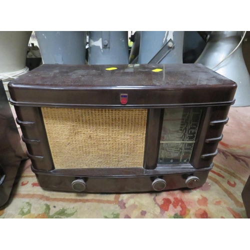 642 - FOUR VINTAGE BAKELITE VALVE RADIOS A/F