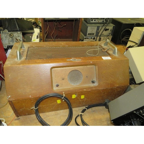 647 - VARIOUS VINTAGE P A AMPLIFIERS , CAUTERY UNIT AND A VALVE RECEIVER