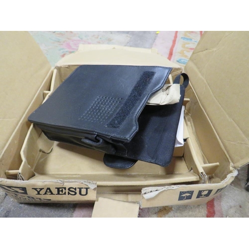 659 - A BOX CONTAINING VARIOUS TRANSCEIVERS TO INCLUDE AR-306 A, STANDARD C78, TR 2300 YAESU FP-707 POWER ... 