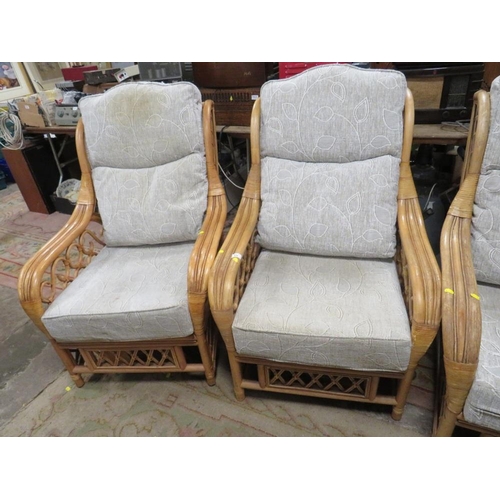 806 - FOUR CONSERVATORY ARMCHAIRS