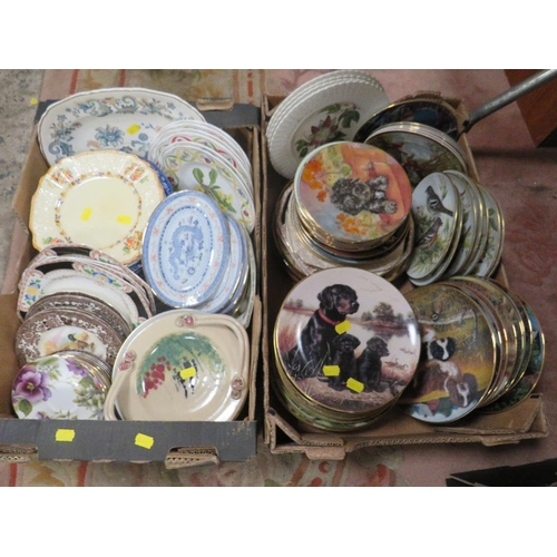 83 - TWO TRAYS OF ASSORTED COLLECTORS PLATES ETC