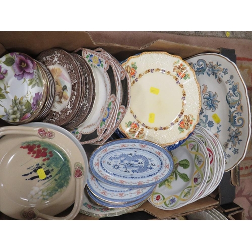 83 - TWO TRAYS OF ASSORTED COLLECTORS PLATES ETC