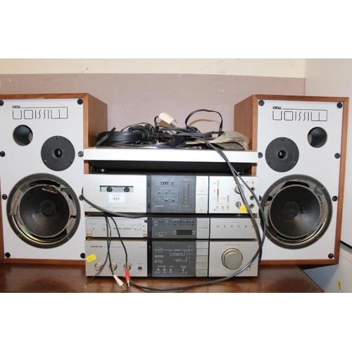 843 - A VINTAGE PIONEER SEPARATES STEREO PLUS A PAIR OF MISSION 700 SPEAKERS A/F