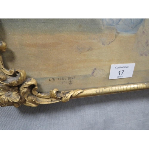 17 - A GILT FRAMED WATER COLOUR DEPICTING STILL LIFE FLOWERS SIGNED LOWER LEFT