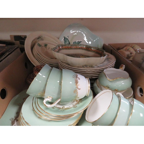177 - TWO TRAYS OF ASSORTED CERAMICS TO INCLUDED ORIENTAL TEA WARE