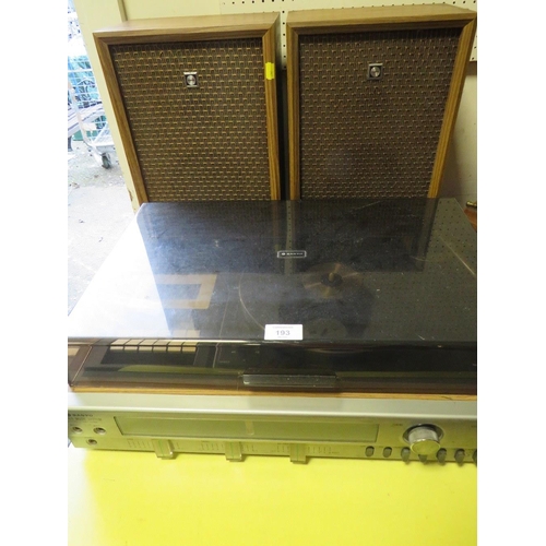 193 - A SANYO GXT 4444 STEREO SYSTEM AND SPEAKERS (UNCHECKED)