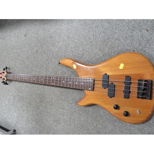 233 - A STAGG LEFT HANDED BASS GUITAR