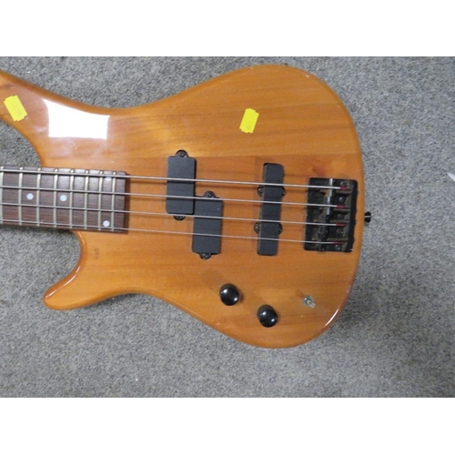 233 - A STAGG LEFT HANDED BASS GUITAR