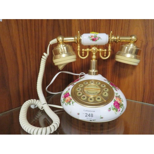 248 - AN OLD COUNTRY ROSES VINTAGE STYLE TELEPHONE