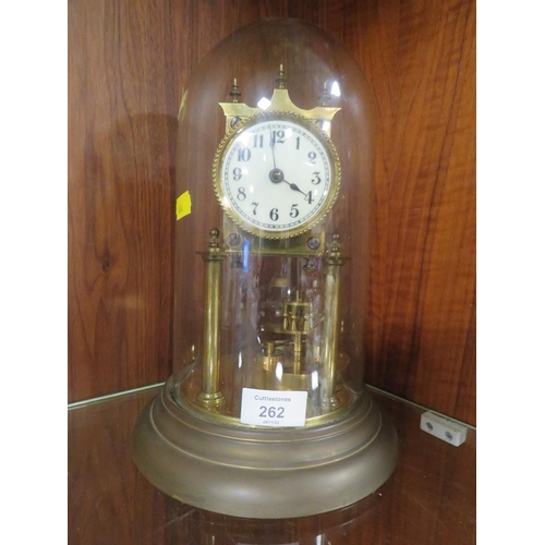 262 - AN EDWARDIAN 400 DAY TORSION CLOCK WITH DISC WEIGHT