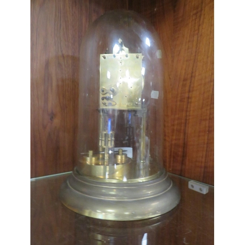 262 - AN EDWARDIAN 400 DAY TORSION CLOCK WITH DISC WEIGHT