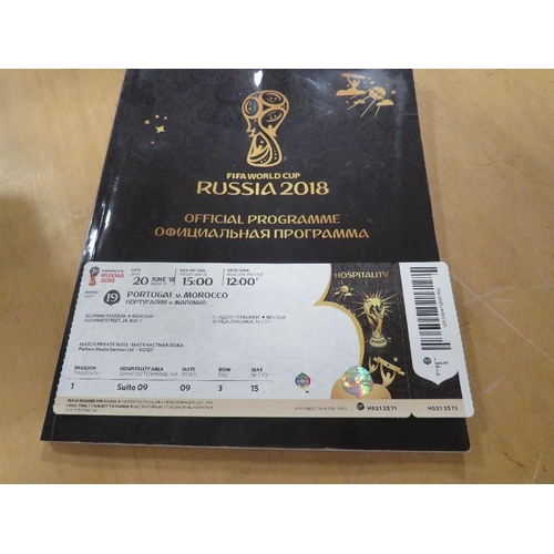 373 - A FIFA RUSSIA 2018 OFFICIAL  PROGRAMME WITH HOSPITALITY TICKET TOGETHER WITH A LATE 1990s COVENTRY F... 