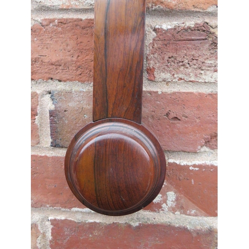 804 - A 19TH CENTURY ROSEWOOD STICK BAROMETER BY JOHN DAVIS - DERBY, of slim classical proportions, H 92 c... 