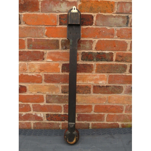 804 - A 19TH CENTURY ROSEWOOD STICK BAROMETER BY JOHN DAVIS - DERBY, of slim classical proportions, H 92 c... 