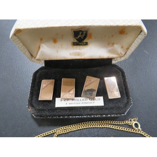 319 - A QUANTITY OF ROLLED GOLD CUFFLINKS ETC