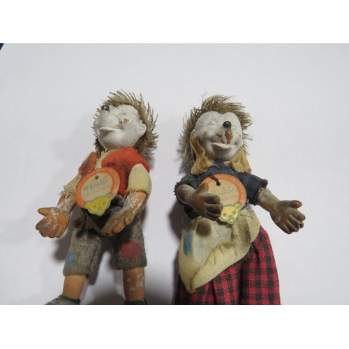 358 - TWO VINTAGE STEIFF HEDGEHOG FIGURES 'MECKI' & 'MICKI' A/F