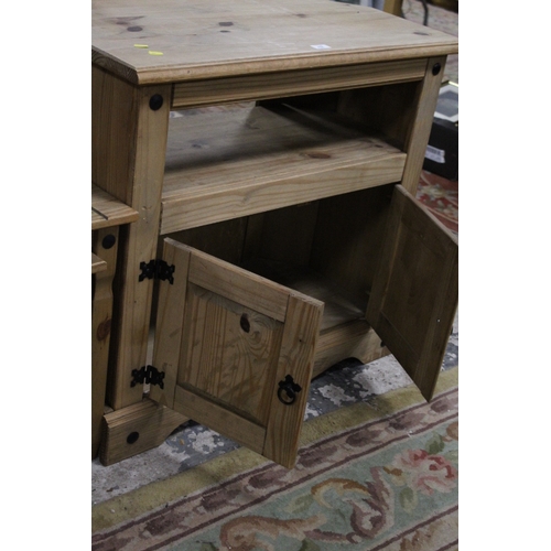 856 - A MODERN COLONIAL STYLE CABINET TABLE AND NEST OF TABLES