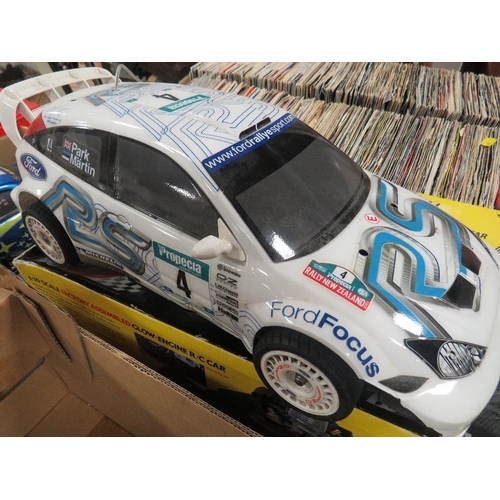 134 - A TAMIYA RADIO CONTROLLED GLOW FUEL FORD FOCUS RS REMOTE CAR (UNTESTED)