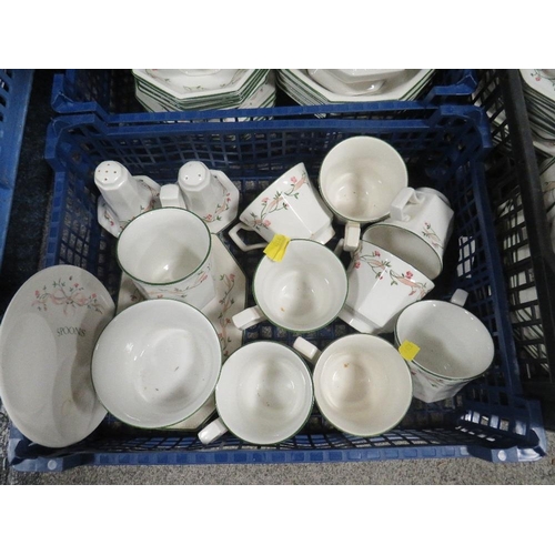 186 - THREE TRAYS OF ETERNAL BEAU  STYLE DINNER WARE