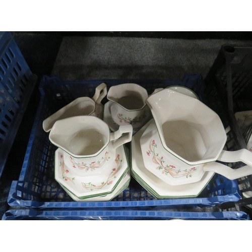 186 - THREE TRAYS OF ETERNAL BEAU  STYLE DINNER WARE