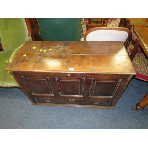 838 - A 19TH CENTURY MULE CHEST A/F - (NO FEET)