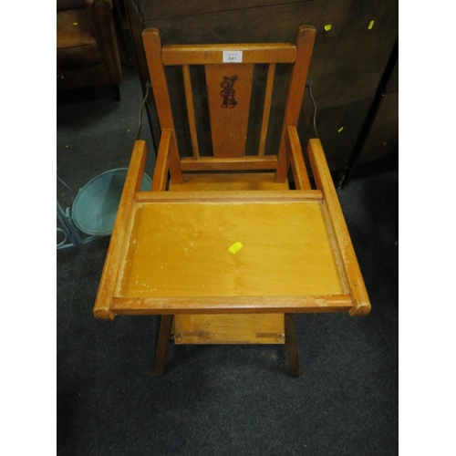 841 - A VINTAGE HIGH CHAIR