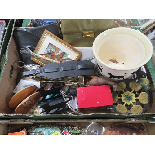 86 - FOUR TRAYS OF SUNDRIES  TO INCLUDE WEDGWOOD,  ETC