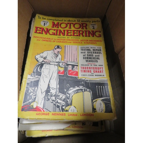 96 - A BOX CONTAINING A SELECTION OF VINTAGE MOTOR ENGINEERING MAGAZINES