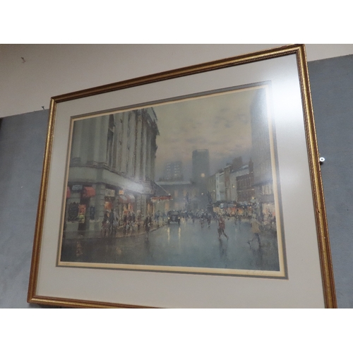 21 - THREE FRAMED AND GLAZED SIGNED LIMITED EDITION PRINTS BY BOB RICHARDSON TO INCLUDE ST ANNE'S SQUARE ... 