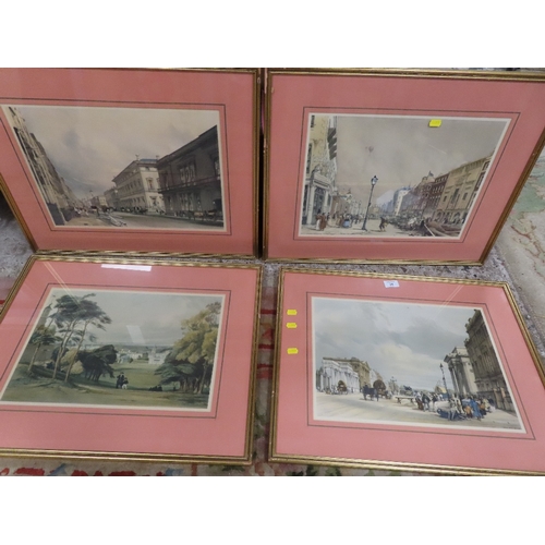 34 - FOUR FRAMED AND GLAZED GEORGIAN SCENE PRINTS