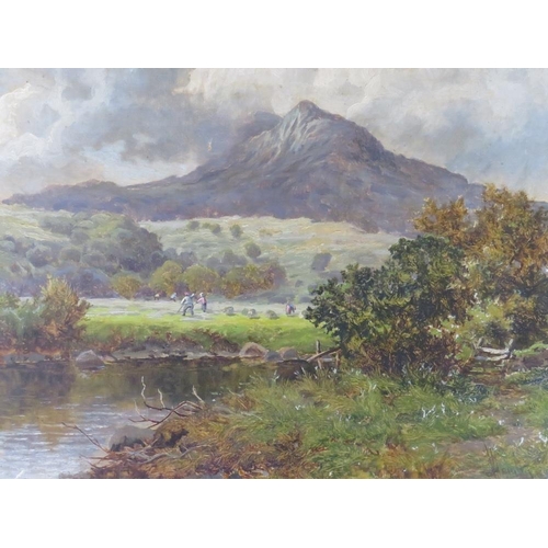 100 - G. WRIGHT. A pair of mountainous wooded river scene, one inscribed on stretcher verso 'On The Llugwy... 