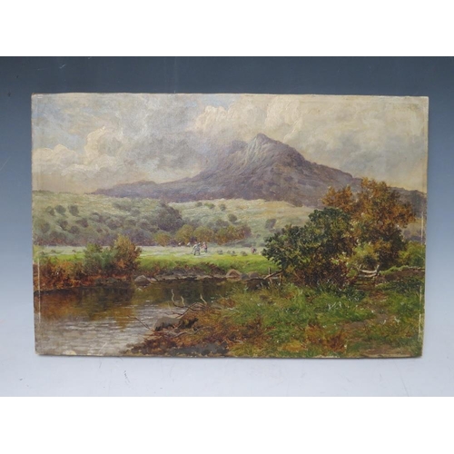 100 - G. WRIGHT. A pair of mountainous wooded river scene, one inscribed on stretcher verso 'On The Llugwy... 
