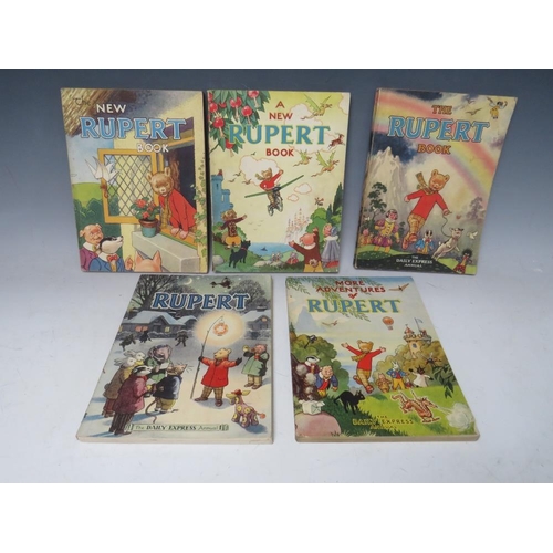 122 - FIVE SOFT BACK RUPERT ANNUALS 1945-1949, No's 10 - 14Condition Report:All in good condition, 'book b... 