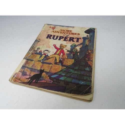 123 - MORE ADVENTURES OF RUPERT' ANNUAL 1942, soft back No. 7, together with 'More Rupert Adventures' Annu... 