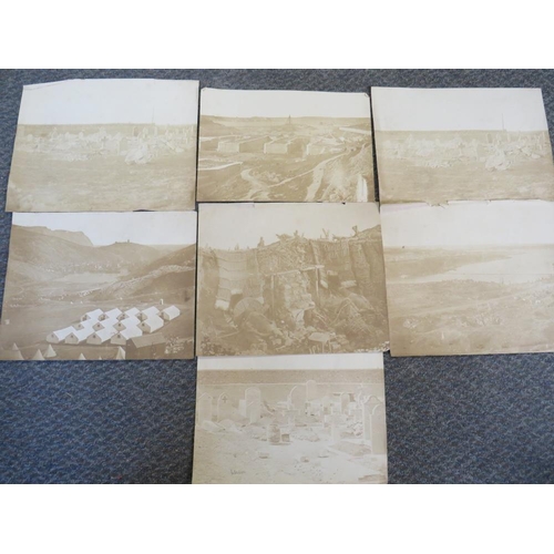 126 - CRIMEA WAR INTEREST - SEVEN ORIGINAL SALT PRINT VIEWS, some with pencil annotations to the back, giv... 