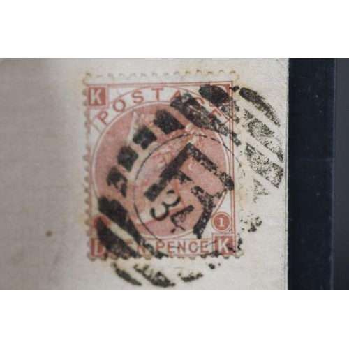 193 - POSTAGE STAMPS - S.G. 114 1867 10d, plate 1 on registered entire to Genoa