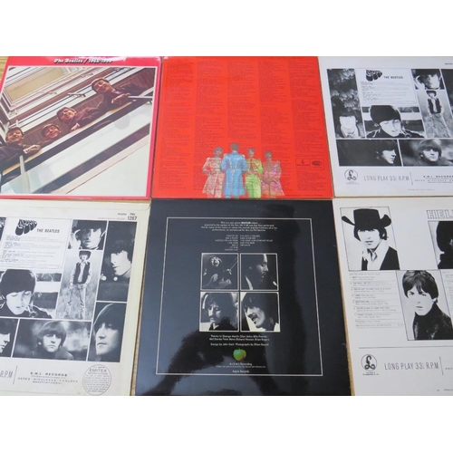 209 - FOURTEEN BEATLES RECORDS TO INCLUDE HARD DAYS NIGHT MONO PMC 1230, Please Please Me Stereo, PCS 3042... 