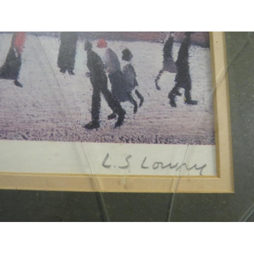 24 - LAURENCE STEPHEN LOWRY RA (1887-1976). 'Britain At Play', signed L S Lowry lower right in pencil, co... 