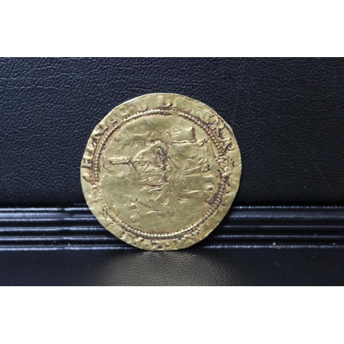 364 - EDWARD VI (1547-1553). AV half sovereign MM Marlet, posthumous issue in the name of Henry VIII, S.23... 