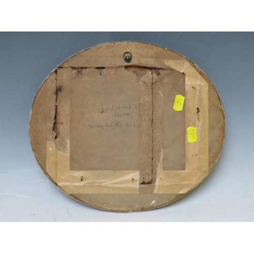 40 - A 19TH CENTURY OVAL DECORATIVE GILT FRAME, glazed, frame W 5 cm, rebate 22 x 18 cm