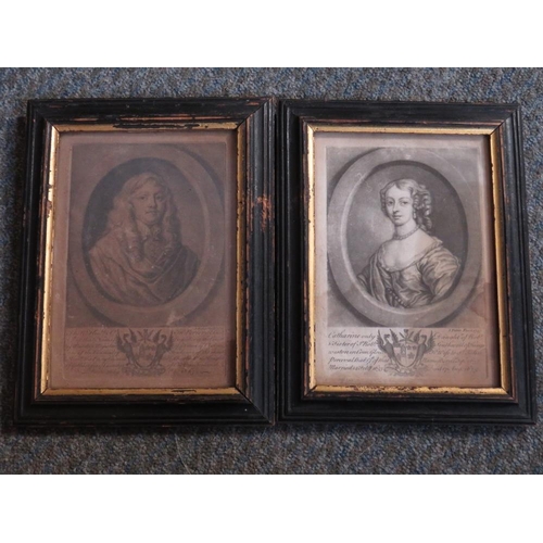 5 - A SET OF TWELVE 18TH CENTURY OVAL PORTRAIT STUDIES OF PROMINENT PEOPLE OF THE TIME, engravings on pa... 